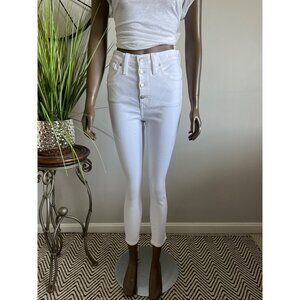 NWT MADEWELL 10" High-Rise Skinny Crop White Jeans Size 27